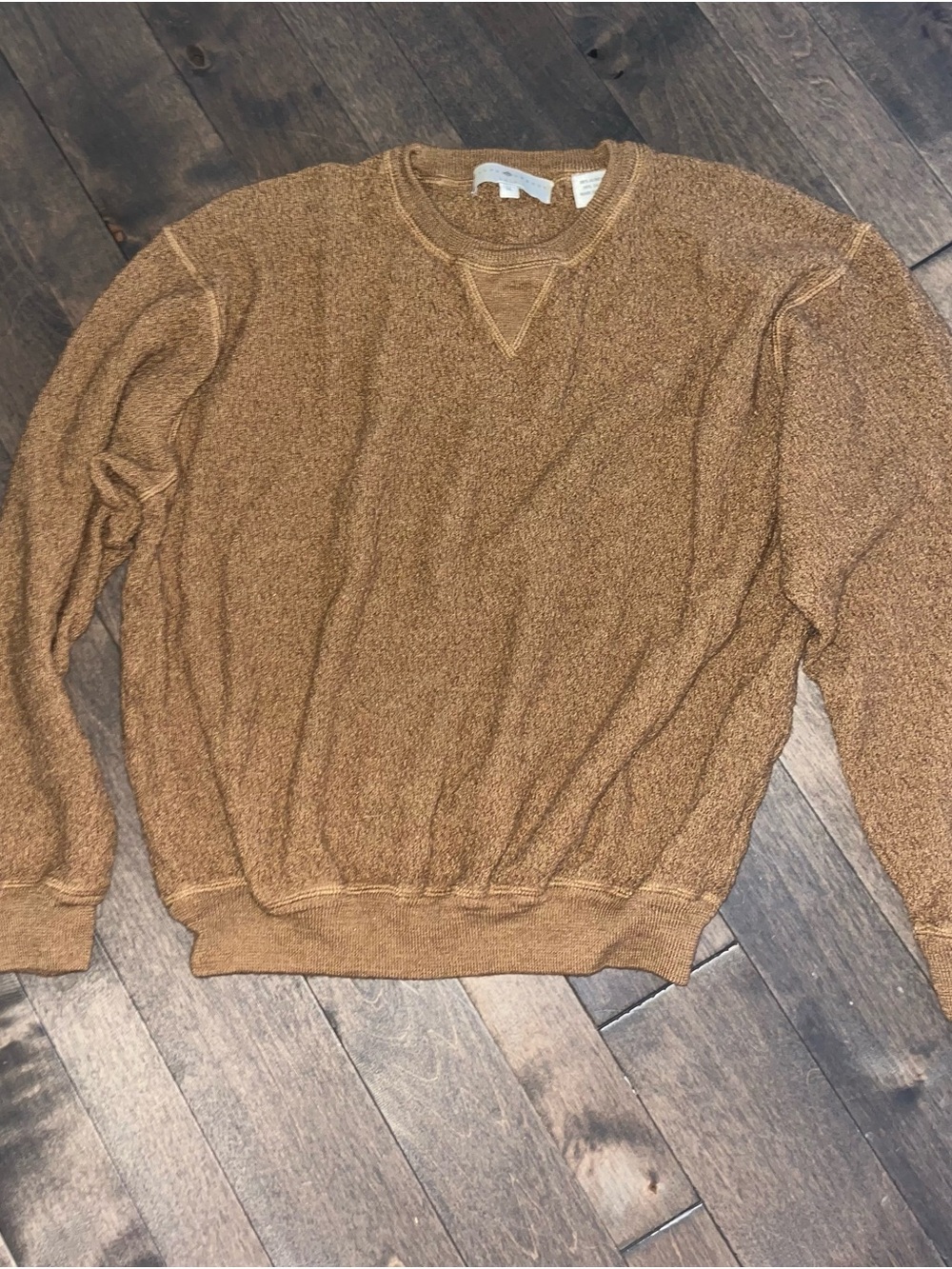 Joseph Abboud Men's Crewneck Sweater in Camel Brown